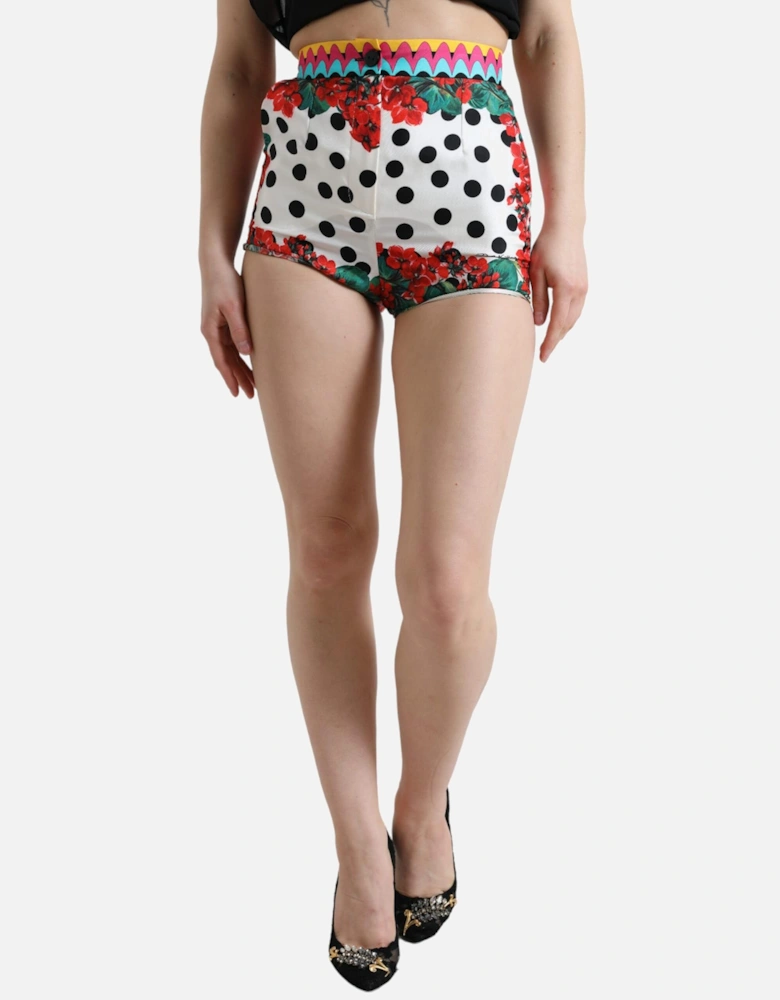 FloralPrint Shorts Polka Dot Women - Multicolor