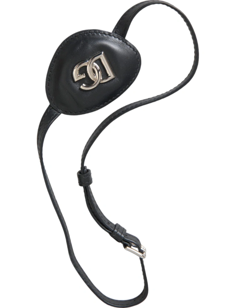 Leather Eye Patch with Silver Detailing Women - Black Miscellaneous