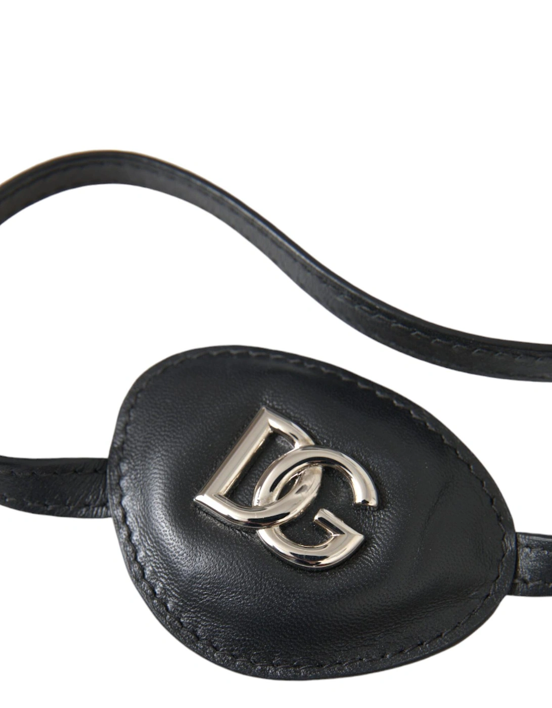 Leather Eye Patch with Silver Detailing Women - Black Miscellaneous