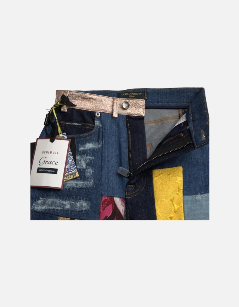 Patchwork Jeans MultiPattern Style Women - Multicolor Jeans