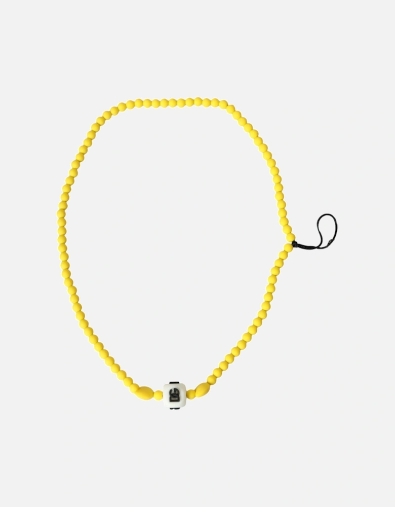 Beaded Cotton Necklace with Logo Details. Women - Yellow Bracelets
