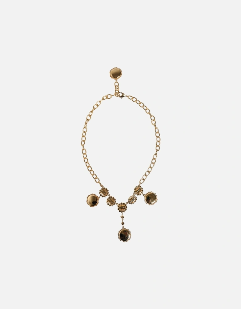 Clock Watch Statement Necklace Women - Gold