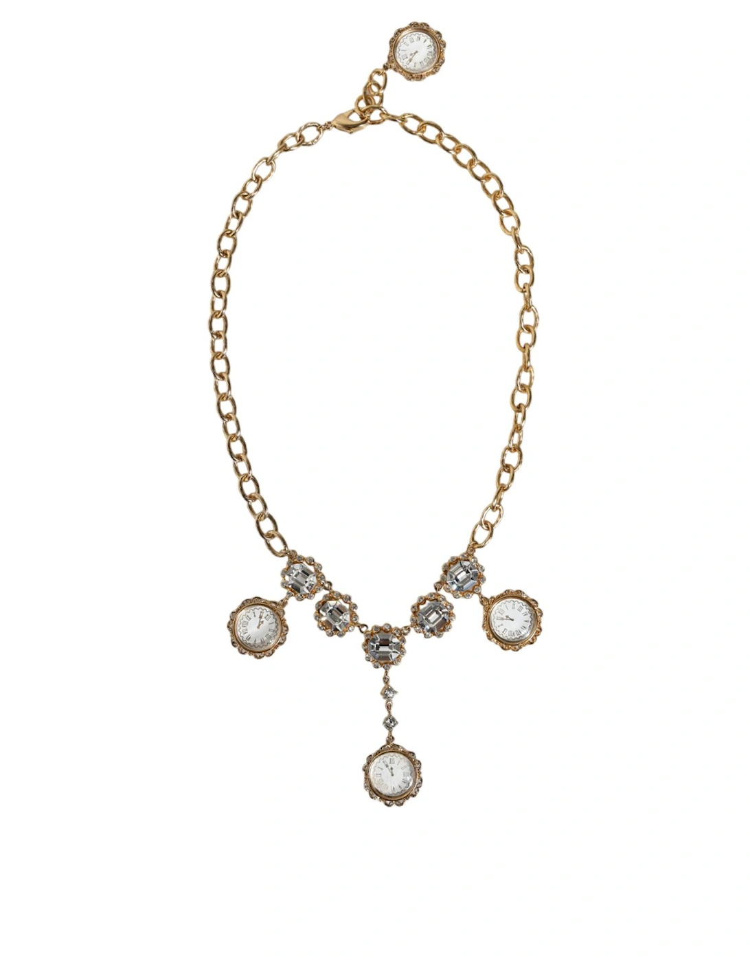 Clock Watch Statement Necklace Women - Gold, 6 of 5
