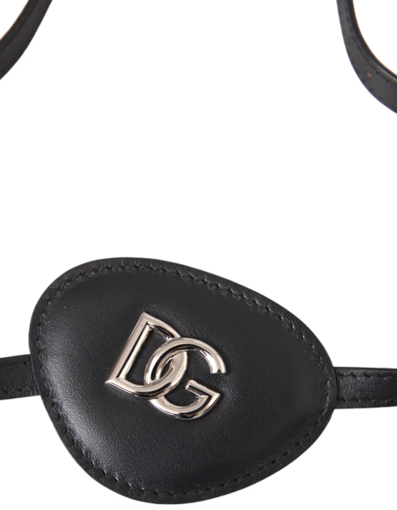 Leather Eye Patch with Silver Detailing Women - Black Other