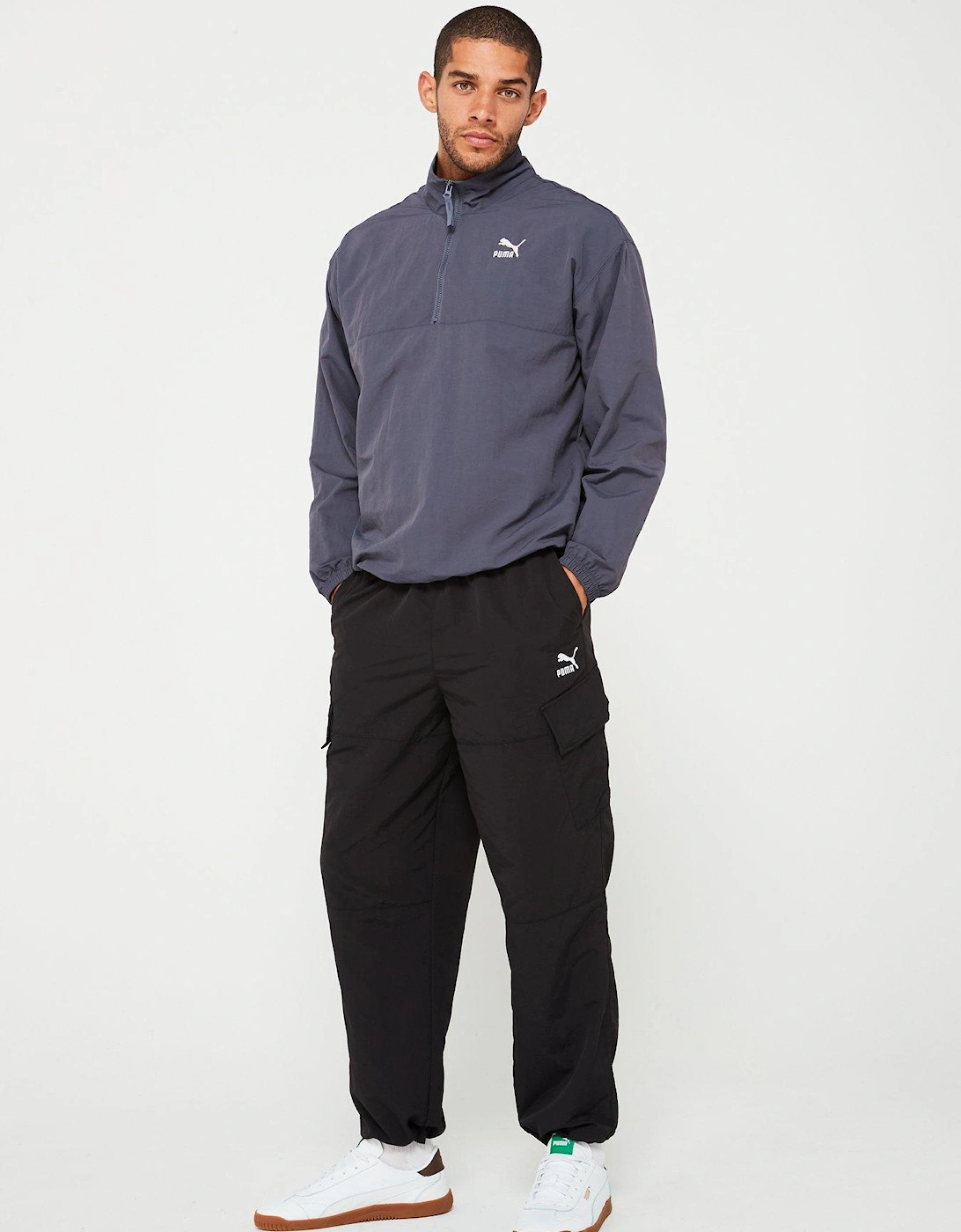 Men's Classics Woven Half-Zip Top - Grey
