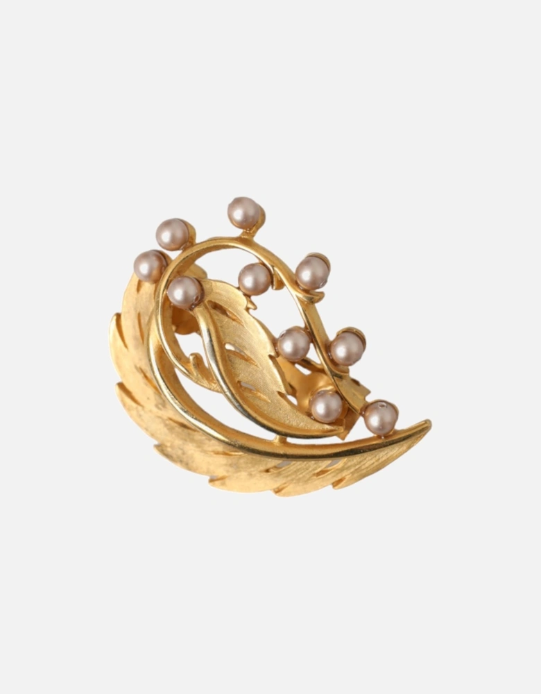 Embellished Hair Pin Brooch Women - Gold Brooches