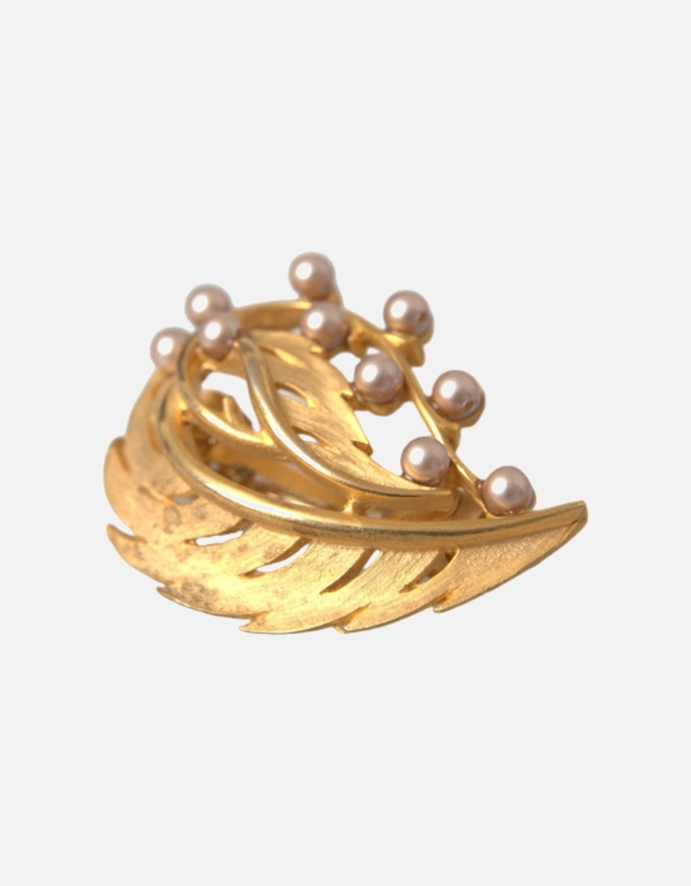 Embellished Hair Pin Brooch Women - Gold Brooches