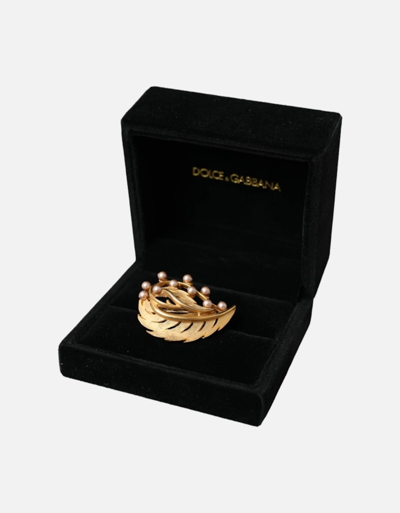 Embellished Hair Pin Brooch Women - Gold Brooches