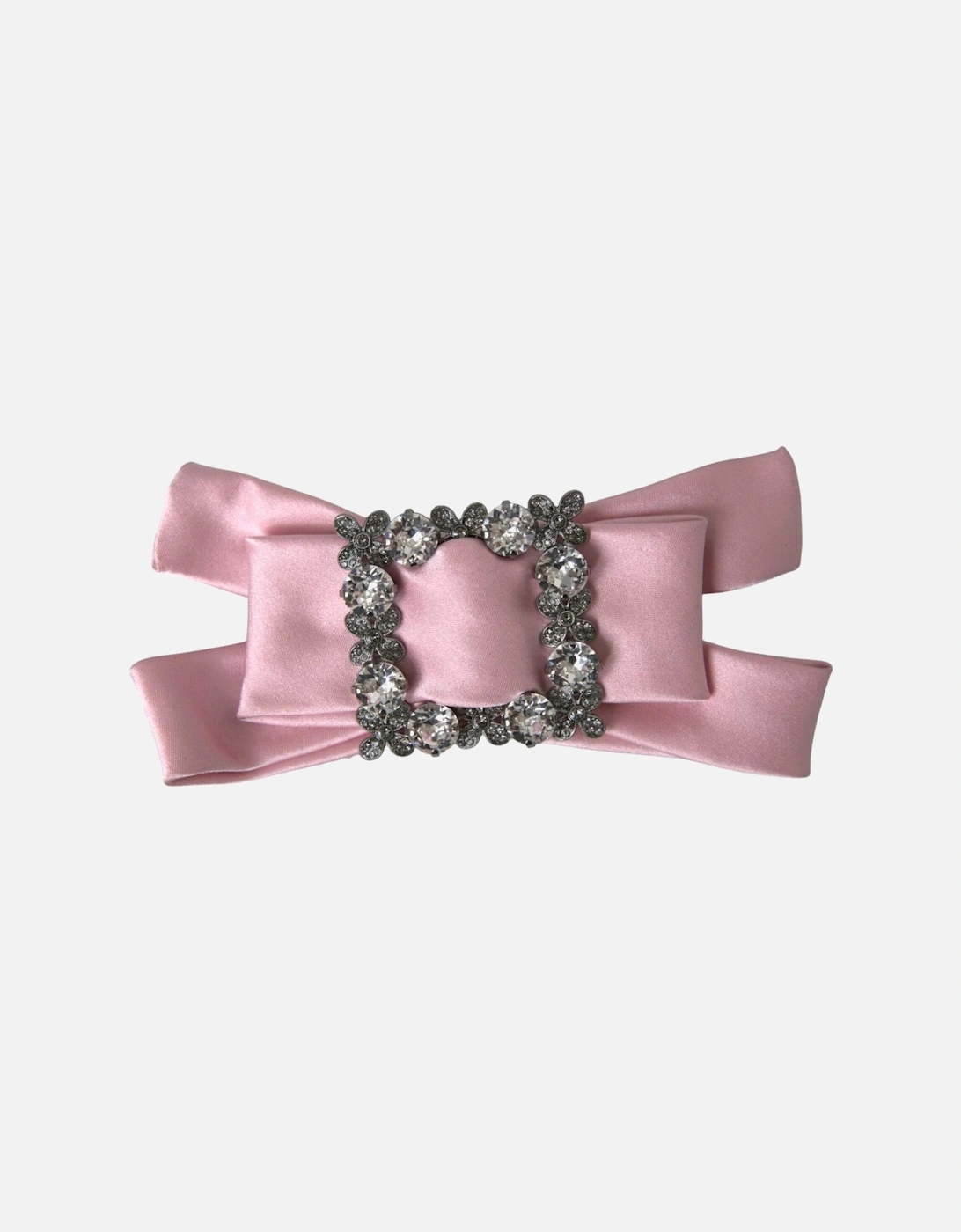 Embellished Silk Hair Pin with Crystal Detailing Women - Pink Brooches, 7 of 6