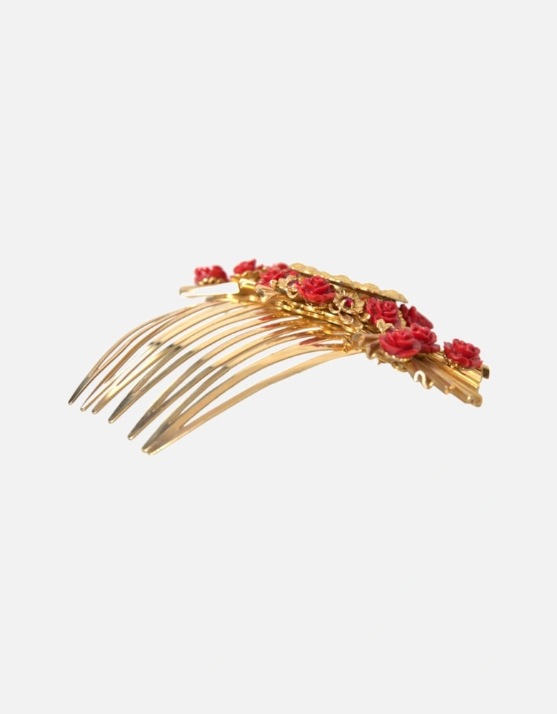Crystal Floral Gold Hair Comb Women Miscellaneous Accessories
