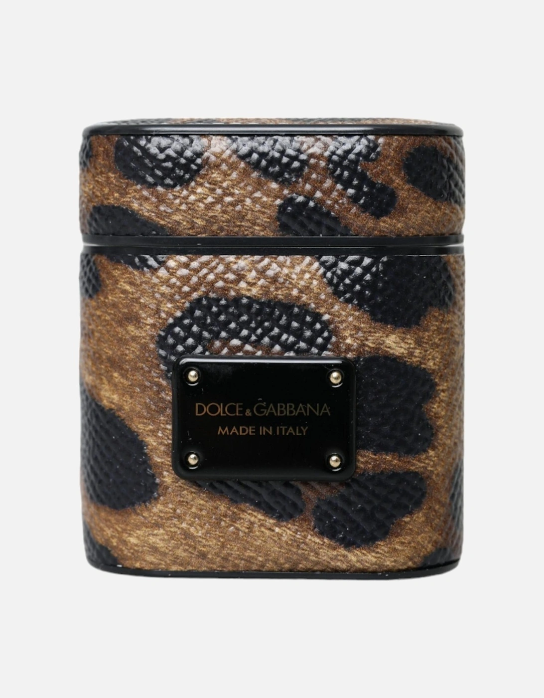 Dolce & Gabbana Women's Brown Silicone Airpods Case With Calf Leather Details - Size: One Size