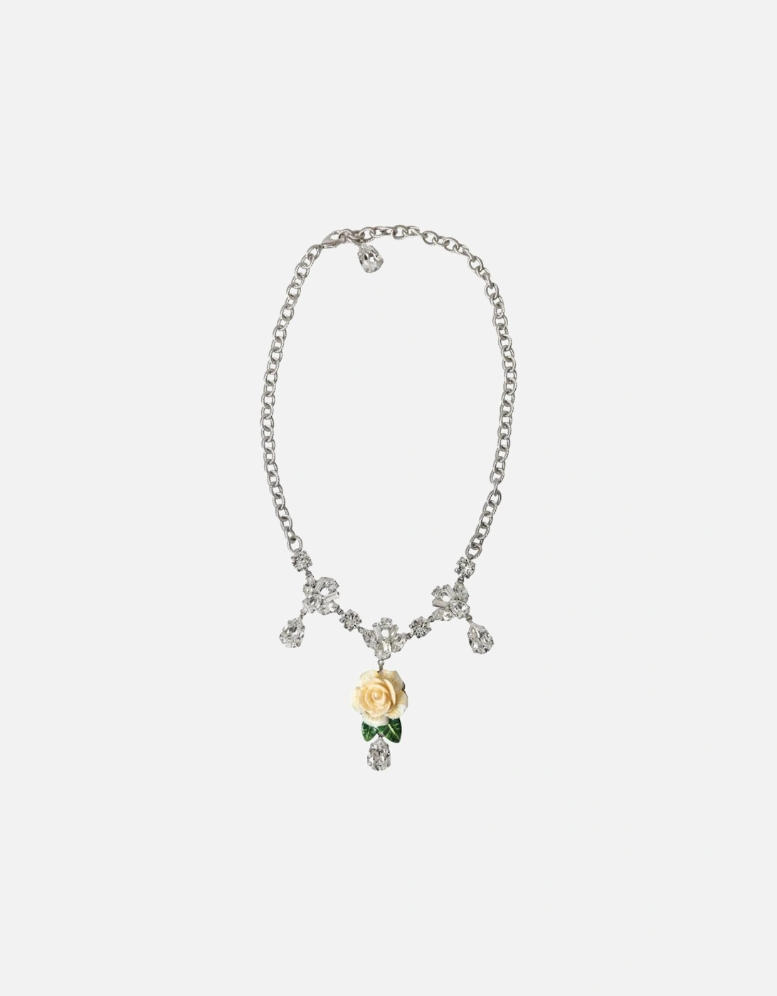 Floral Crystal Statement Necklace with Lobster Clasp Closure Women -, 7 of 6