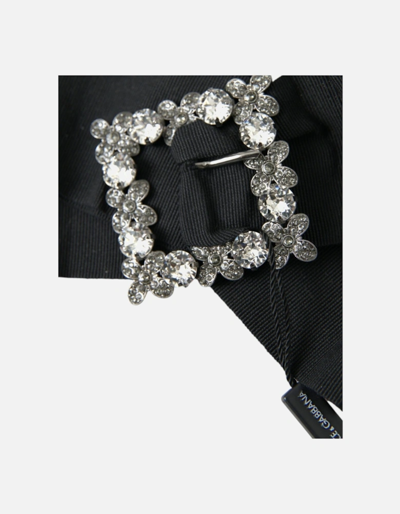Crystal-Embellished Hair Clip in Black Women Miscellaneous Accessories
