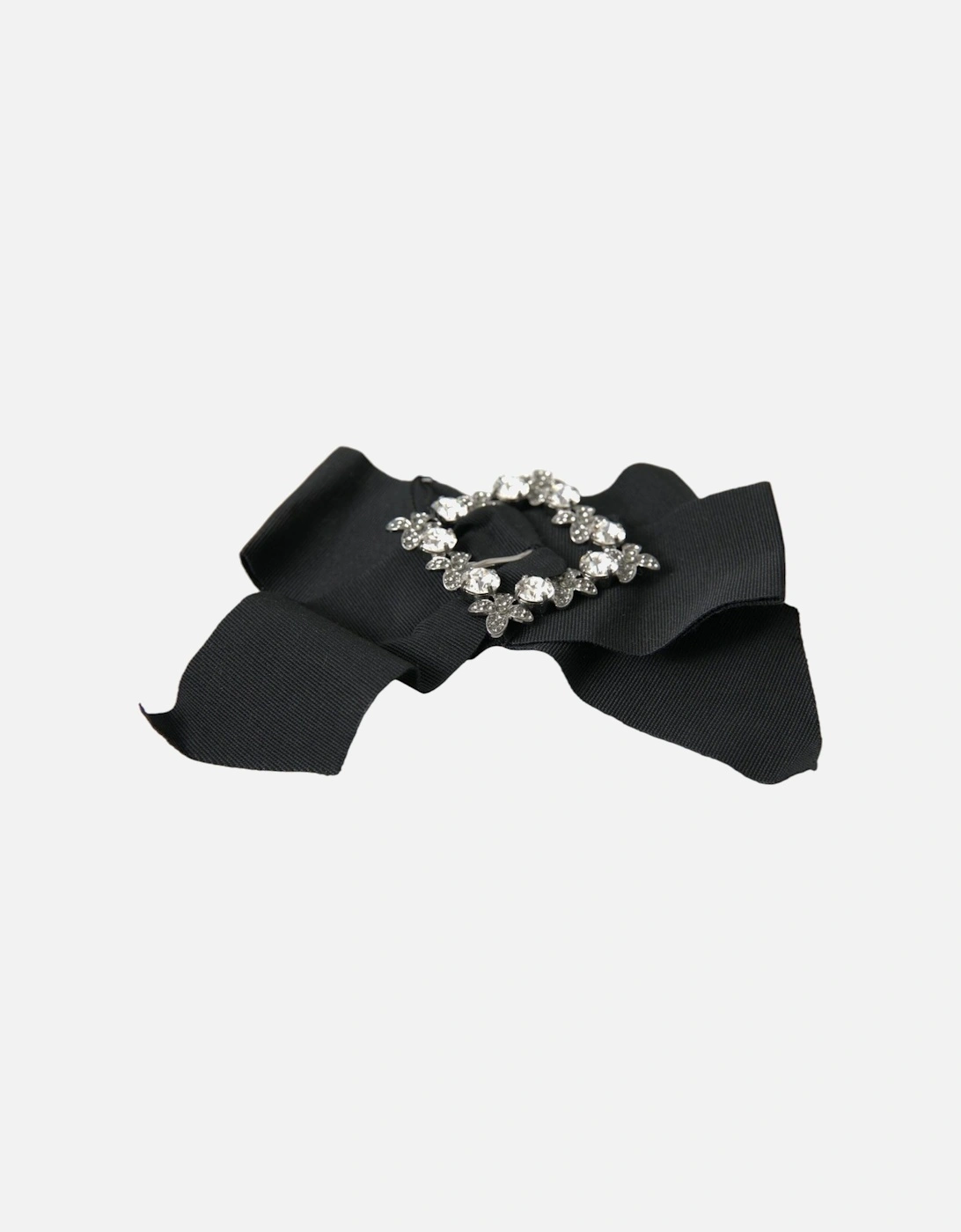 Crystal-Embellished Hair Clip in Black Women Miscellaneous Accessories