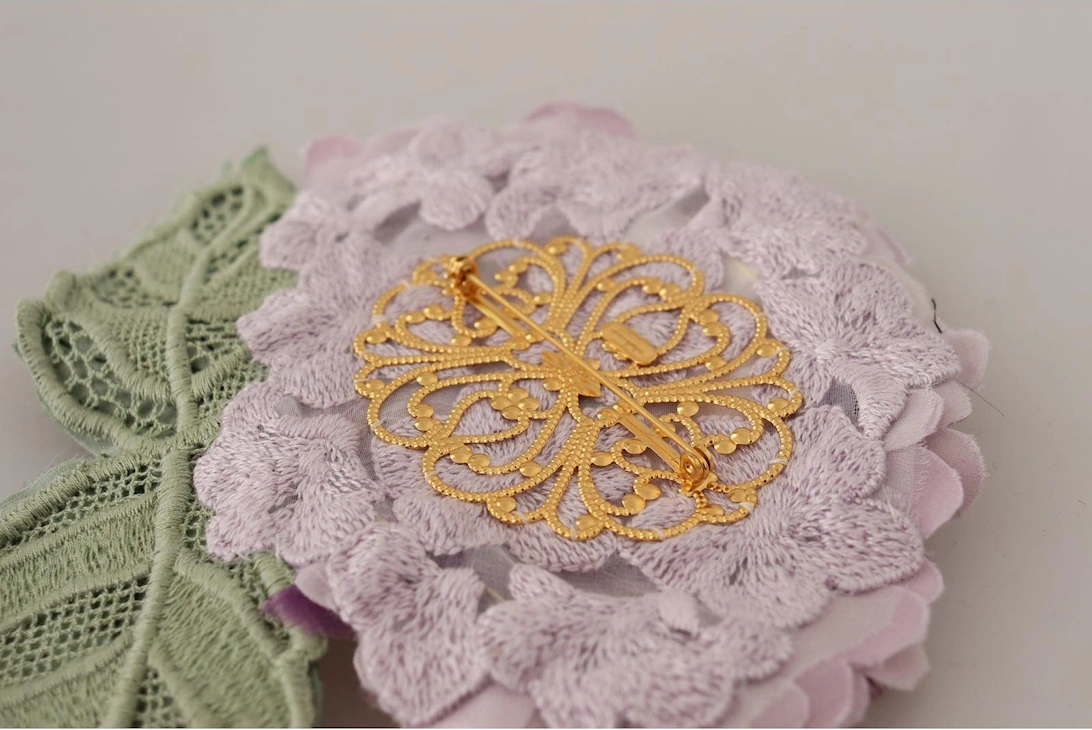 Exquisite Floral Brooch with Vibrant Purple Tone Women Brooches