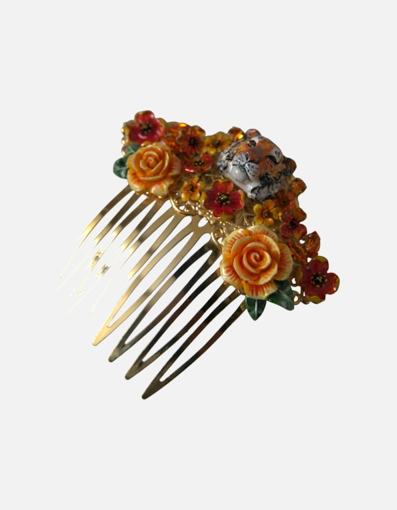 Multicolor Crystal Hair Comb Women - Gold Miscellaneous Accessories