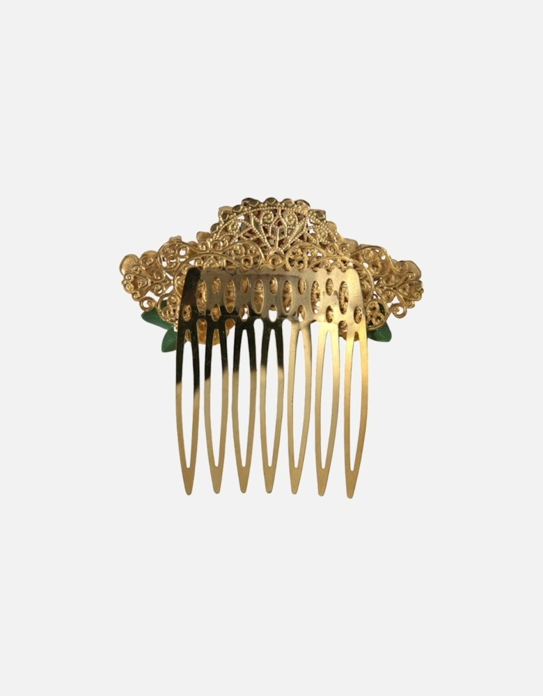 Multicolor Crystal Hair Comb Women - Gold Miscellaneous Accessories