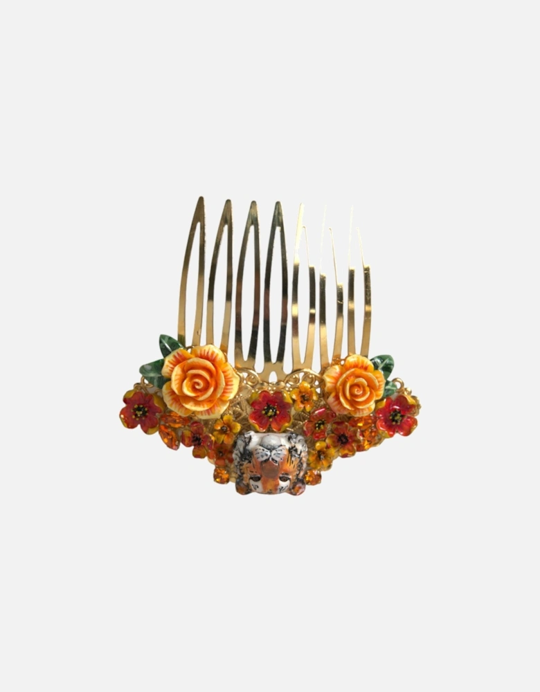Multicolor Crystal Hair Comb Women - Gold Miscellaneous Accessories