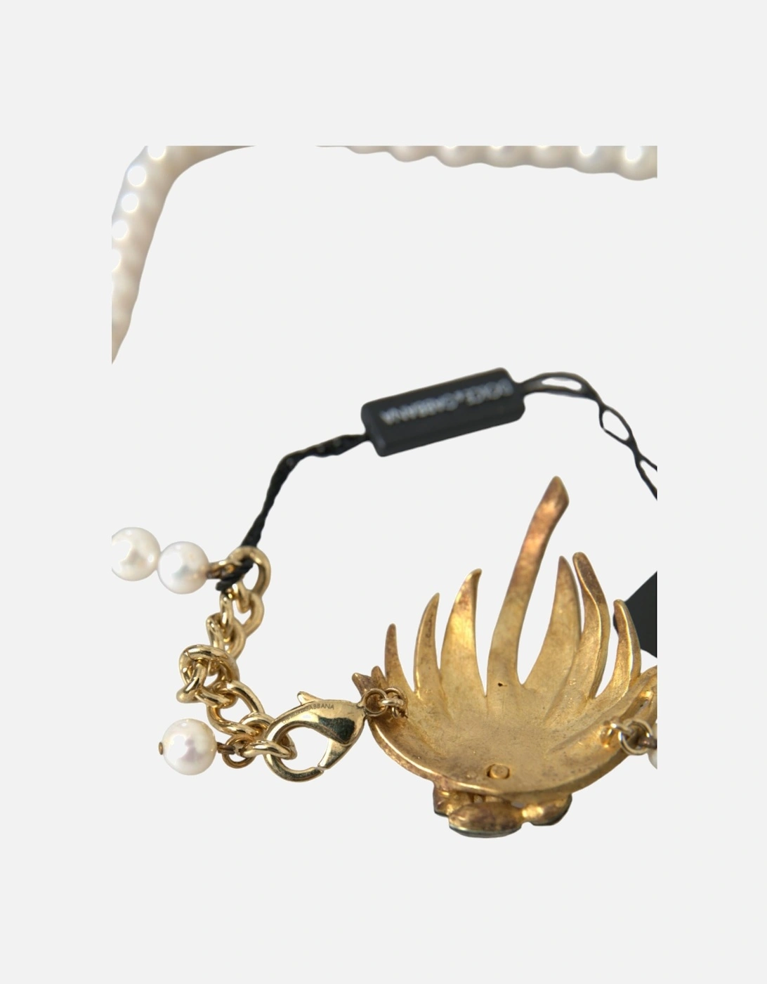 Crystal Embellished Fashion Necklace with Gray Crystals Women - Gold