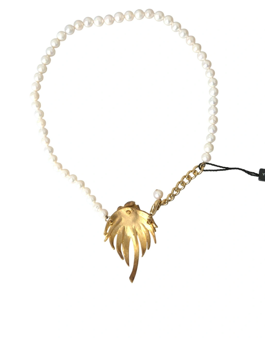 Crystal Embellished Fashion Necklace with Gray Crystals Women - Gold
