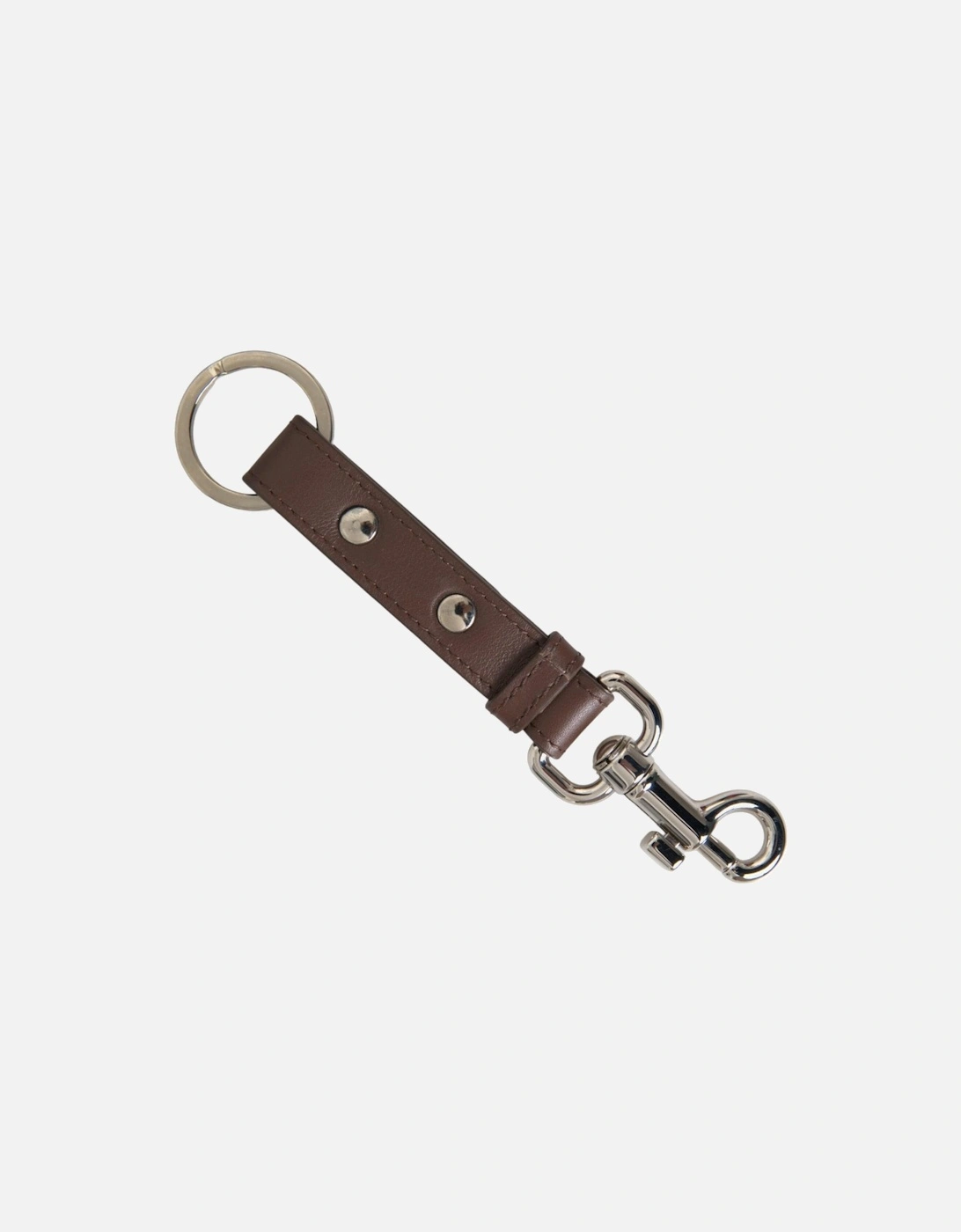 Brass Ring Keychain with Engraved Logo Hardware Women - Brown, 5 of 4