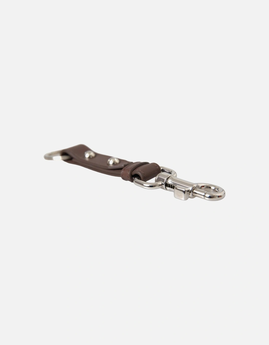 Brass Ring Keychain with Engraved Logo Hardware Women - Brown