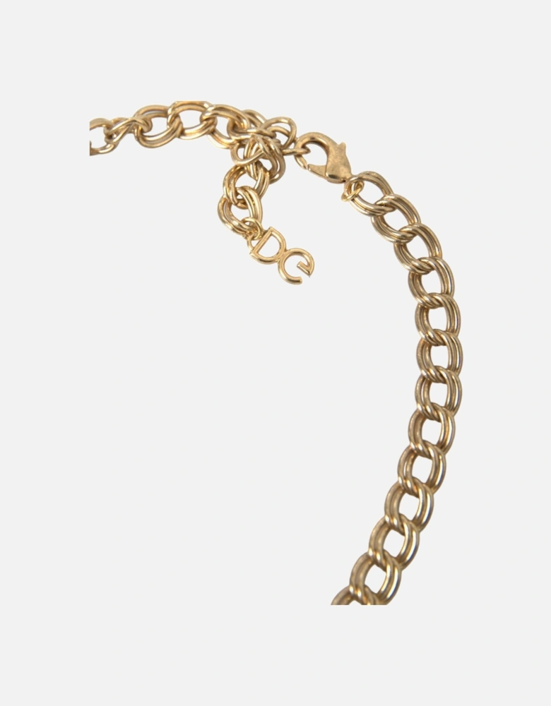 Multicolor Crystal Embellished Fashion Necklace Women - Gold