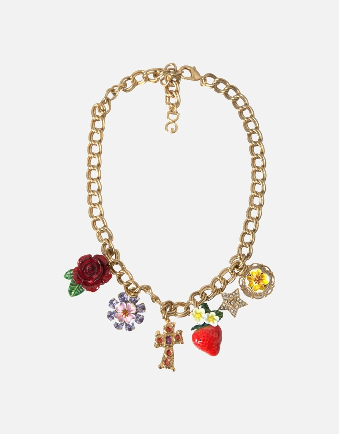 Multicolor Crystal Embellished Fashion Necklace Women - Gold, 7 of 6