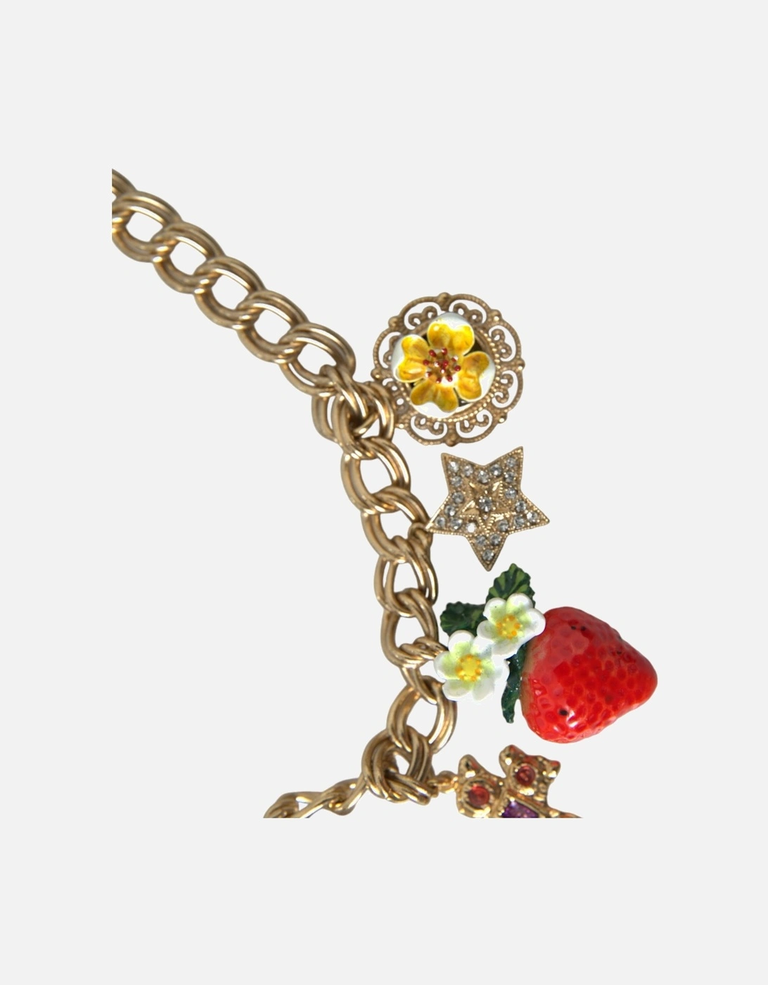 Multicolor Crystal Embellished Fashion Necklace Women - Gold