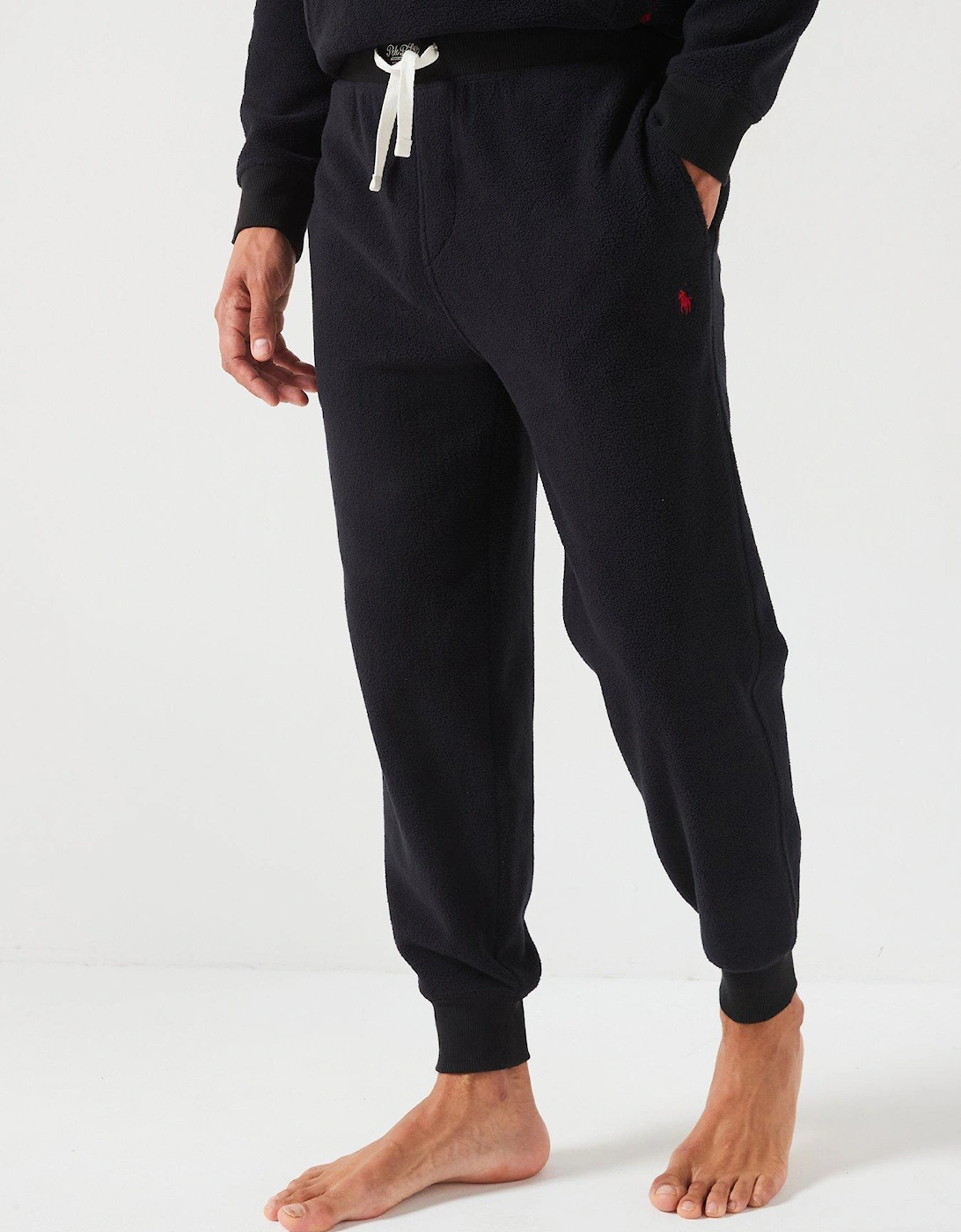 Polar Fleece Cuffed Loungewear Pants - Black, 6 of 5