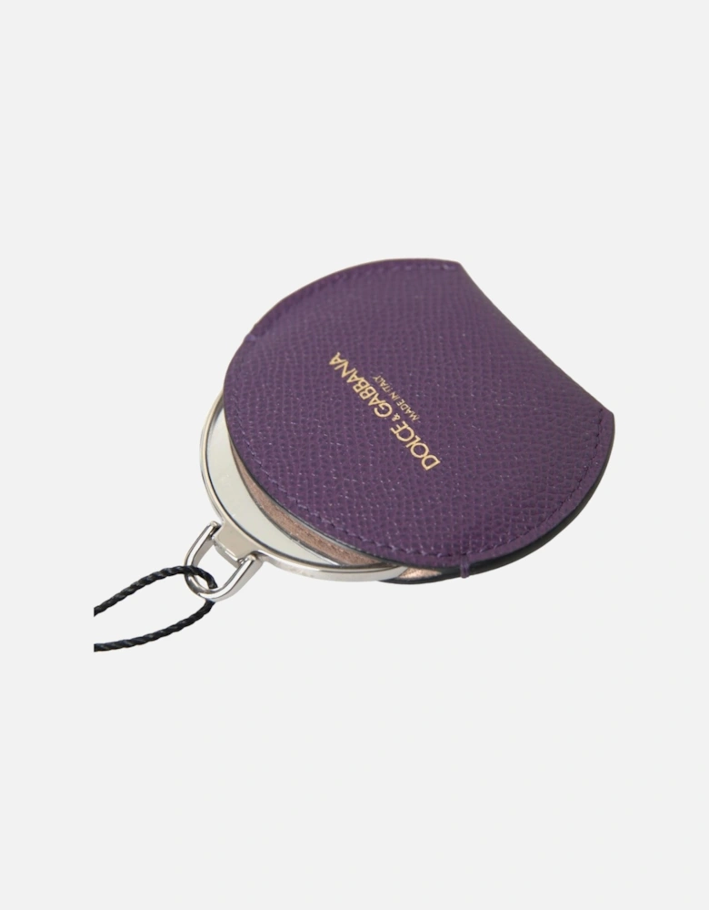 Compact Mirror Leather Purse Women - Purple Miscellaneous Accessories