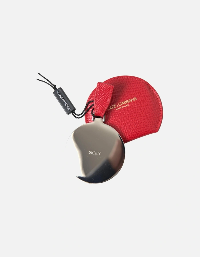 Round Coin Purse Red Leather Women Miscellaneous Accessories