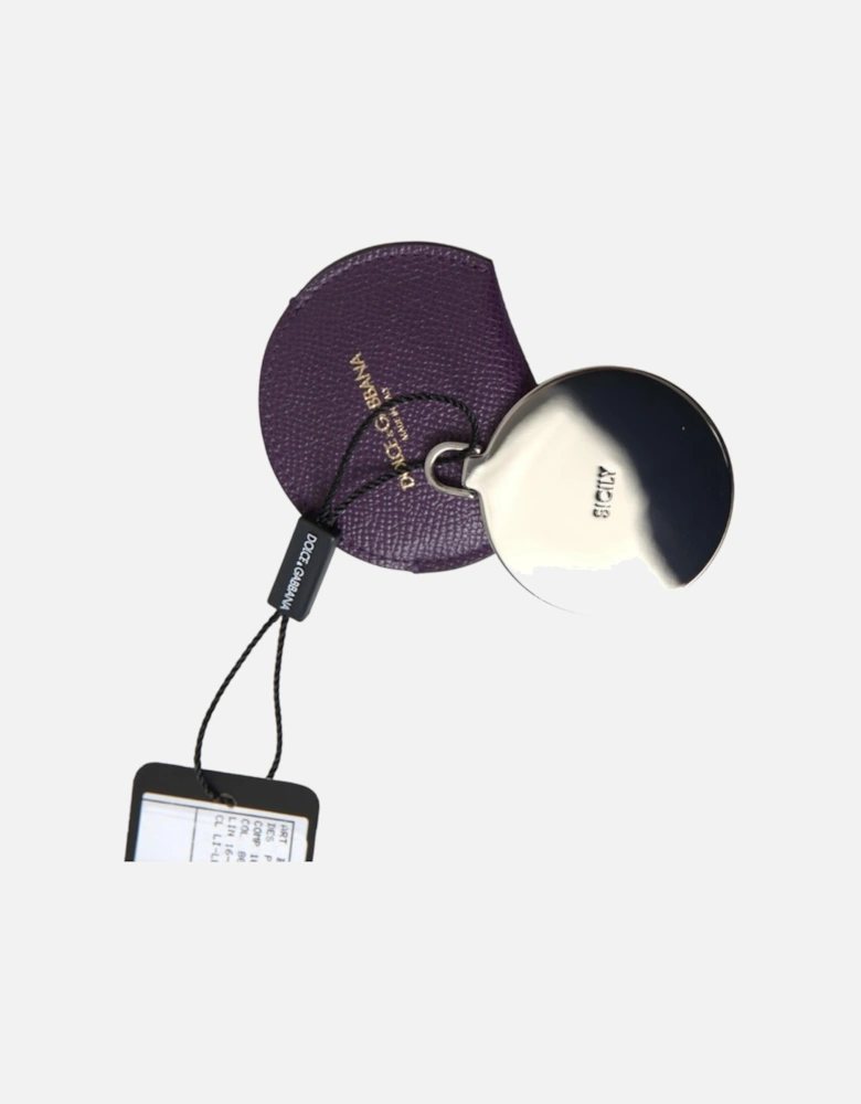 Compact Mirror Leather Purse Women - Purple Miscellaneous Accessories