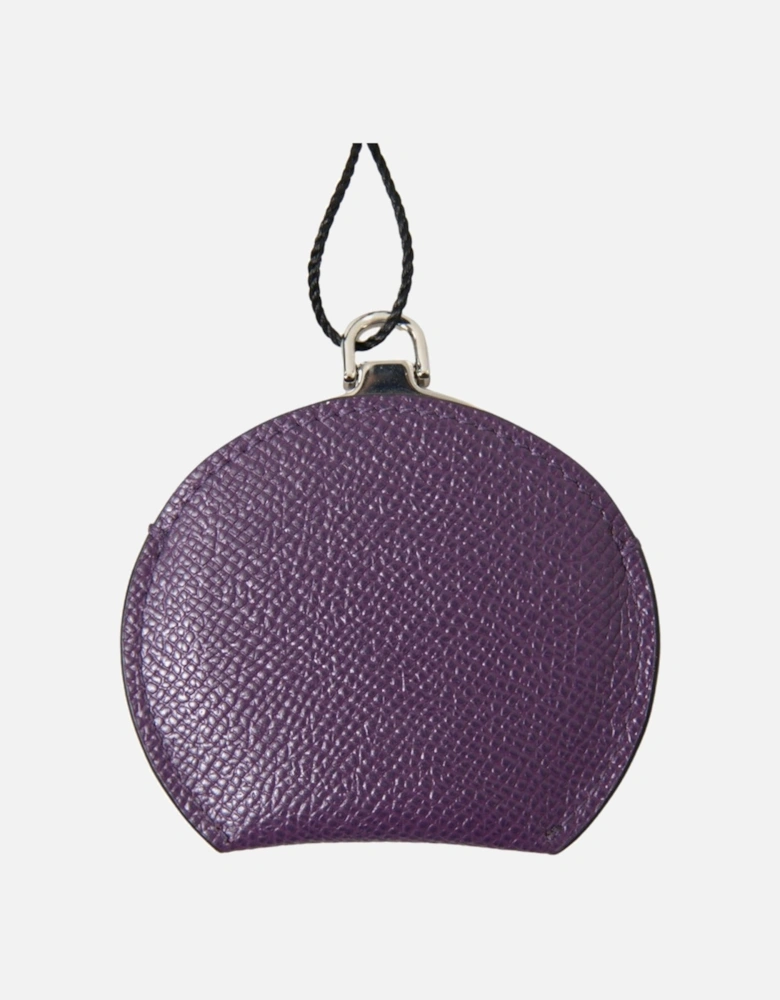 Compact Mirror Leather Purse Women - Purple Miscellaneous Accessories