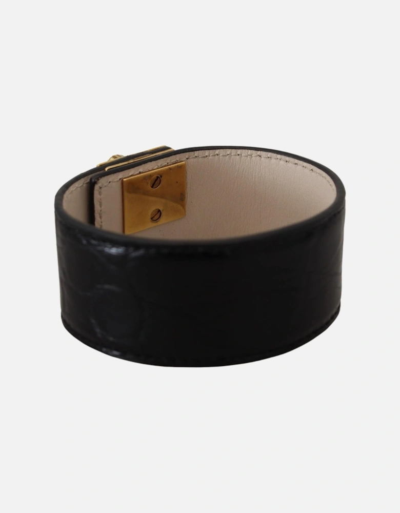 Leather Bracelet Heart Charm Women - Gold Black
