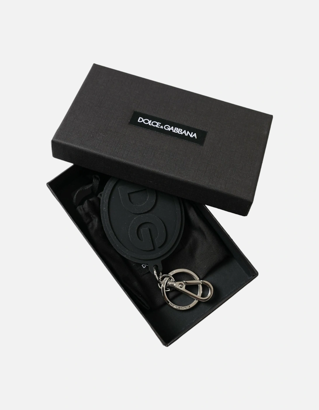 Brass Keychain with Logo Engraved Metal Hardware Women - Black |