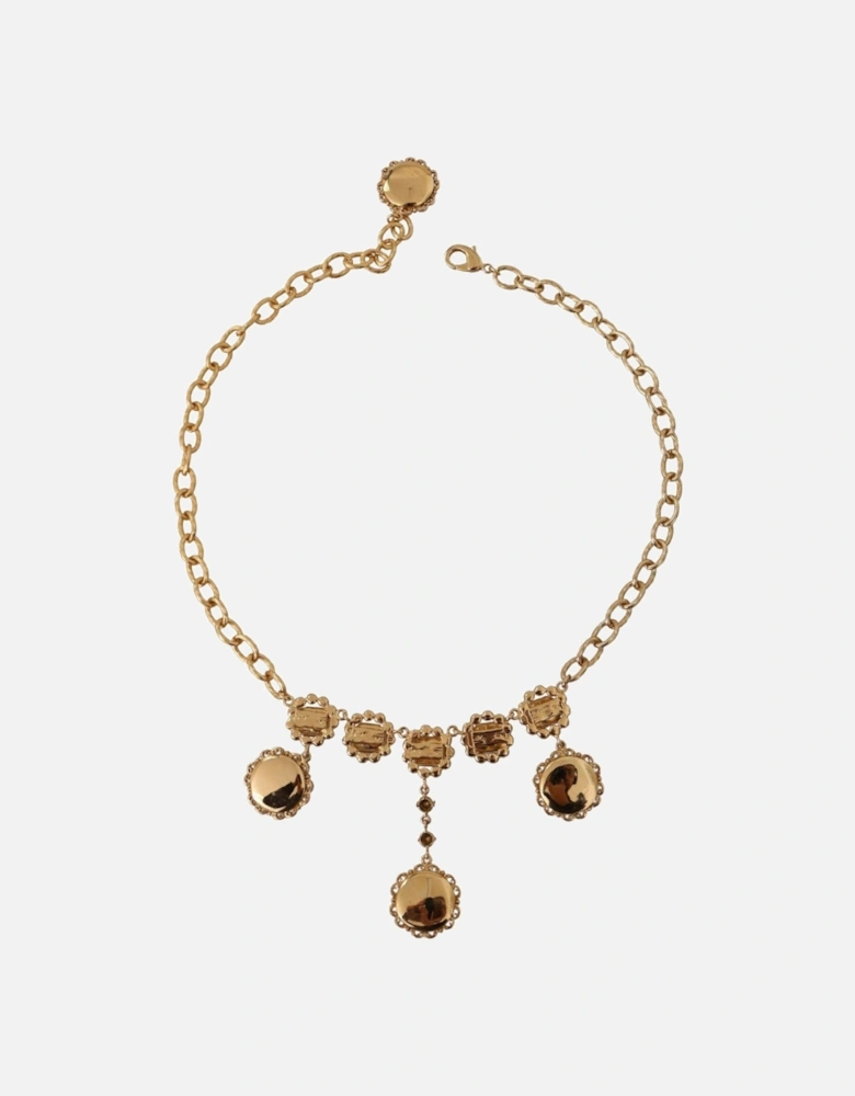 Crystal Watch Necklace Gold Statement Necklace Women