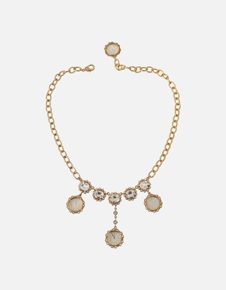 Crystal Watch Necklace Gold Statement Necklace Women