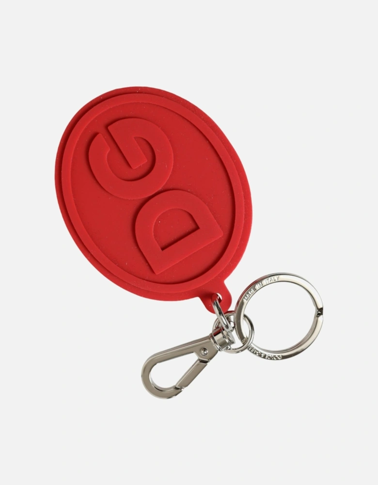 Trifold Key Holder Case with Engraved Logo Hardware Women - Red
