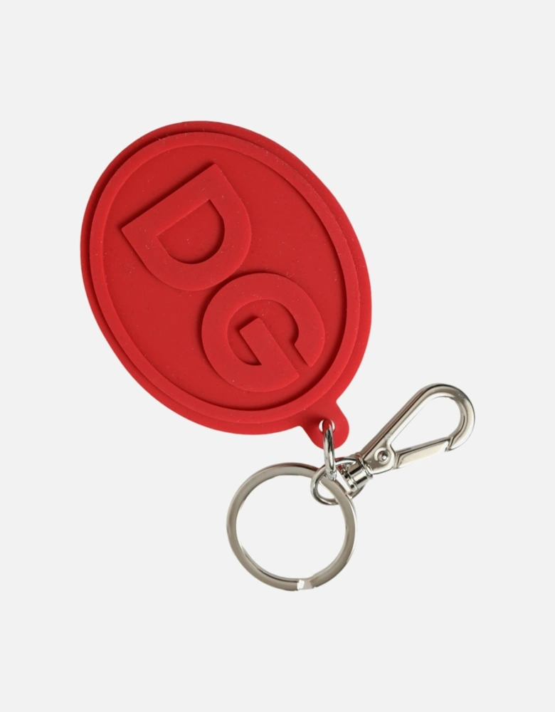 Trifold Key Holder Case with Engraved Logo Hardware Women - Red