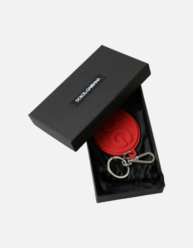 Trifold Key Holder Case with Engraved Logo Hardware Women - Red