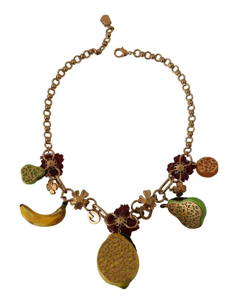 Fruit Necklace Enamel Charm DG Women - Gold