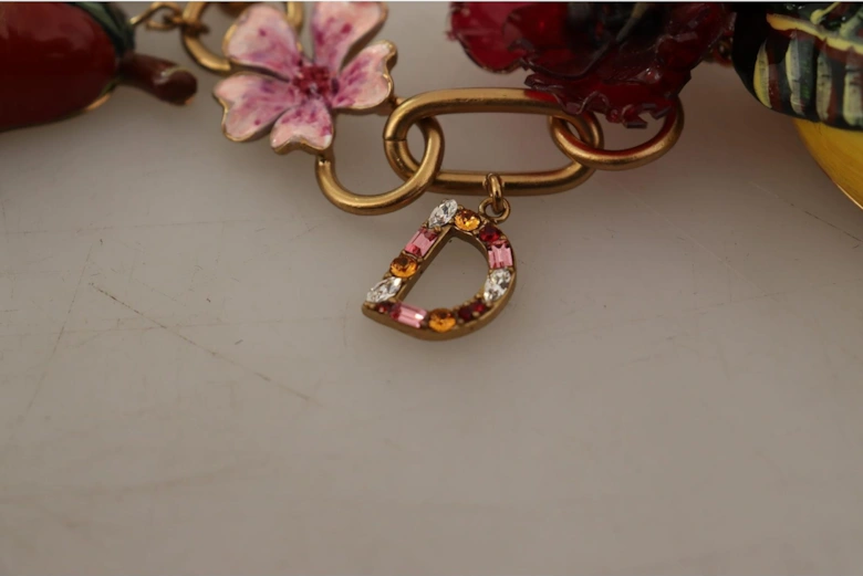 Fruit Necklace Enamel Charm DG Women - Gold