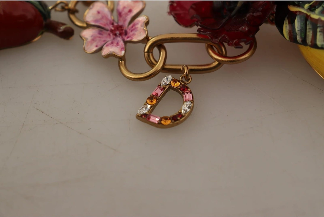 Fruit Necklace Enamel Charm DG Women - Gold