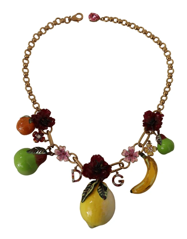 Fruit Necklace Enamel Charm DG Women - Gold