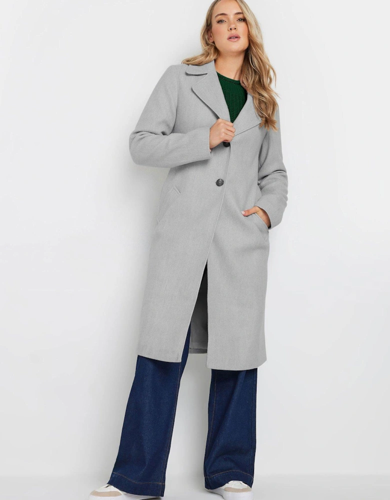 Single Breasted Coat - Grey