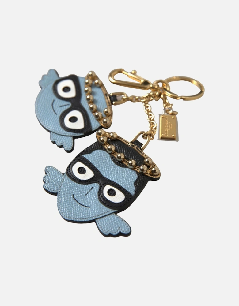 Double KeychainCartoon Style Women - Blue