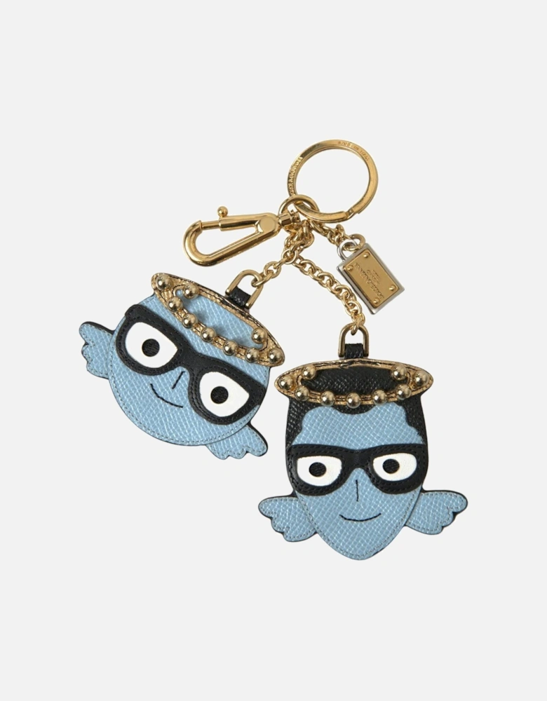 Double KeychainCartoon Style Women - Blue