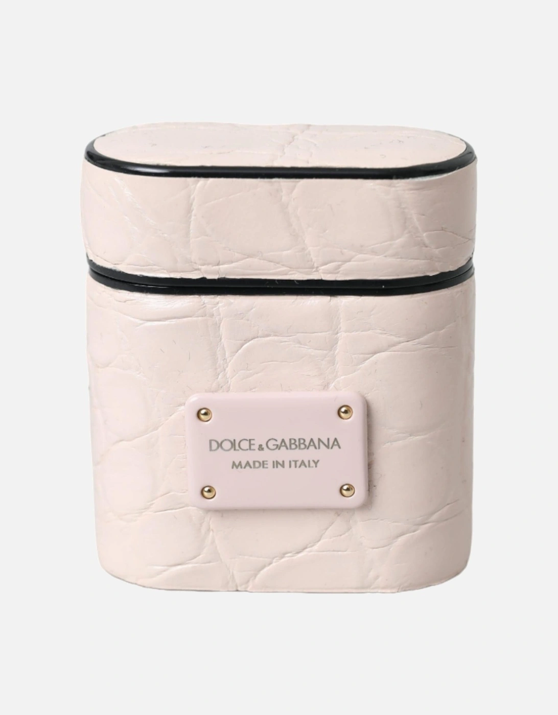 Dolce & Gabbana Women's Pink Silicone Airpods Case With Logo Details - Miscellaneous - Size: One Size