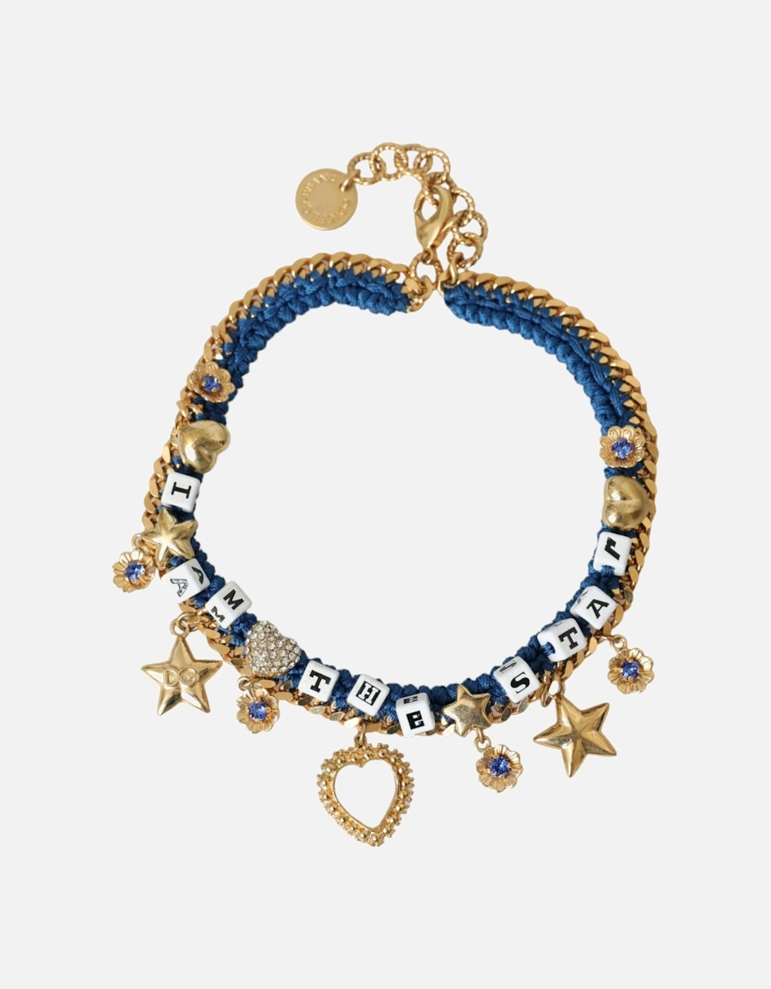 Crystal Charm Bracelet in Gold and Blue Women, 7 of 6